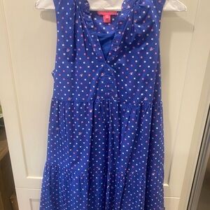 💙🩷🤍Lily Pulitzer dress. Blue,white and pink printed sleeveless dress.